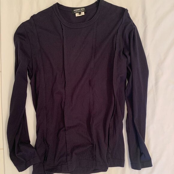 Comme des Garcons HOMME DEUX *NAVY* long sleeve shirt - Picture 3 of 8